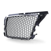 NEU Kühlergrill Wabengrill Frontgrill Schwarz matt Chrom für Audi A3 8P 2008-2013 Ohne Emblem